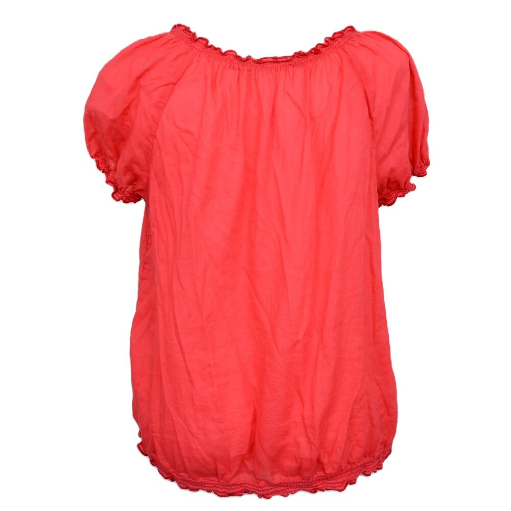 St. Johns Bay PLUS Size 1X Milkmaid Peasant Boho Puff Sleeve Blouse Top Cottage - Picture 5 of 9